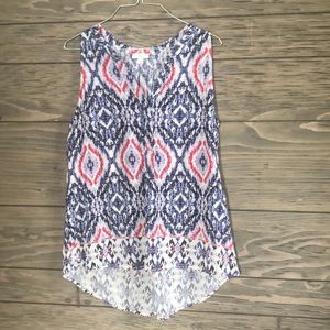 🇺🇸 red white and blue sleeveless blouse